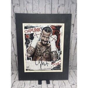CM Punk Signed Official WWE Live Event Promo (8x10) Authentic Autograph 2011